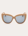 Max Mara Women's Camel Spark 2 Cat-eye Sunglasses In Brown