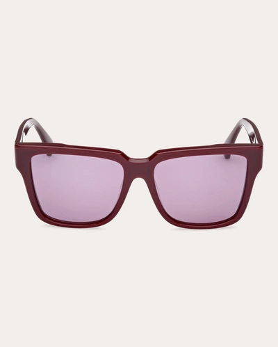 Max Mara Women's Glimpse2 57mm Square Sunglasses In Bordeaux Violet