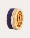 Maison Tjoeng Women's Composition 18k Gold Lapis Lazuli And Diamond Pavé Ring In Blue