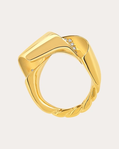 Maison Tjoeng Women's Maar 18k Gold Diamond Pavé Ring