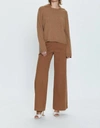 Pistola Jasmine High Rise Wide Leg Trouser In Brown