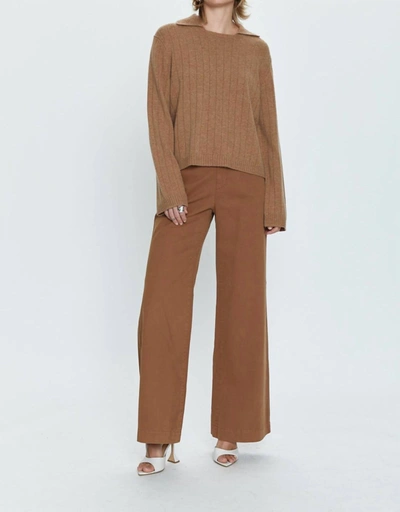 PISTOLA JASMINE HIGH RISE TROUSER IN BROWN