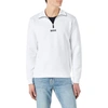Hugo Boss Sweat 1 Half Zip Sweatshirt In White In White