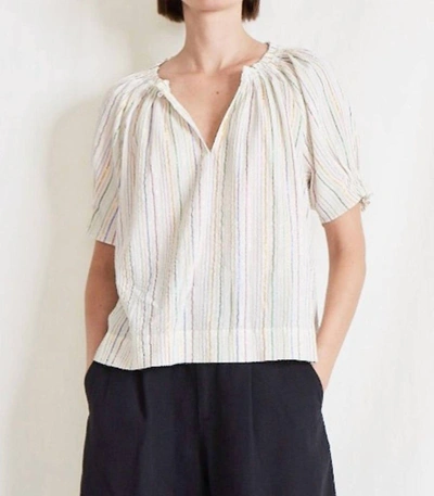 Apiece Apart Kasin Top In Lurex Stripes In Multi