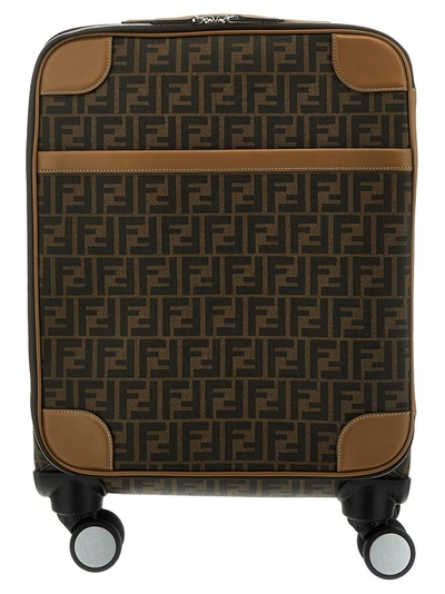 Fendi Brown All-over Ff Print Small Trolley Suitcase Man