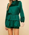 Bailey Boys Here To Stay Hunter Romper In Green In Green