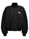 BALENCIAGA LA VARSITY CASUAL JACKETS, PARKA WHITE/BLACK