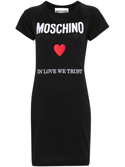 MOSCHINO MOSCHINO T-SHIRT MODEL DRESS WITH EMBROIDERY