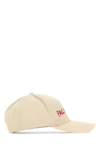 Palm Angels Seasonal Logo Hats White In Off White,red