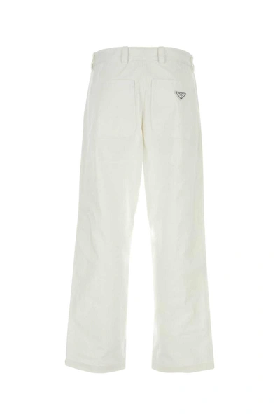 Prada Trousers In White