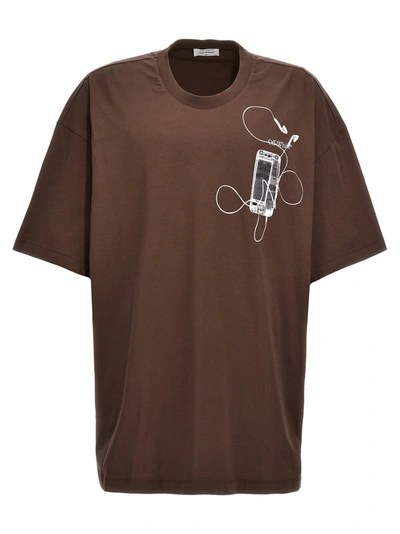 OFF-WHITE SCAN ARROW T-SHIRT BROWN