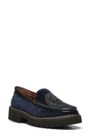 Donald Pliner Hope Velvet Flat In Navy