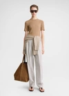 Totême Toteme Women Classic Rib Tee In Caramel