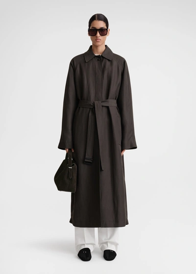 Totême Minimalist Summer Coat Anthracite