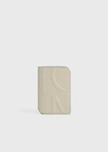 Totême Monogram Leather Passport Holder Fawn In Fawn