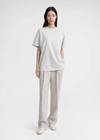 TOTÊME STRAIGHT COTTON TEE PALE GREY MELANGE