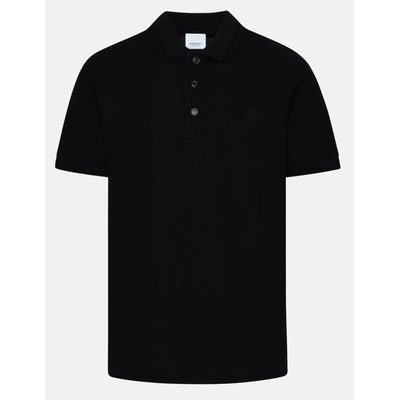 Burberry Black Cotton Eddie Polo Shirt