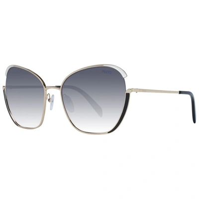 Emilio Pucci Gold Women Sunglasses In Gray