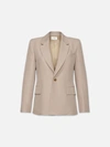 Frame Single Button Blazer In Neutrals