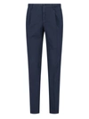 Incotex Men's Slim Fit Cotton Trousers With Pockets In Blue