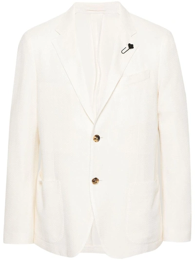 LARDINI LARDINI DOUBLE-BREASTED KNITTED BLAZER