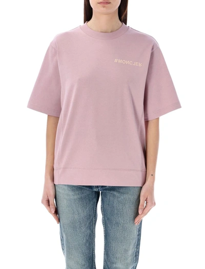 Moncler Grenoble T-shirt Logo In Pink