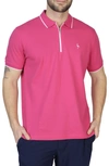TAILORBYRD TAILORBYRD MICRO TIPPED PIQUÉ ZIP POLO