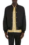 VERSACE BAROCCO QUILTED NYLON BOMBER JACKET