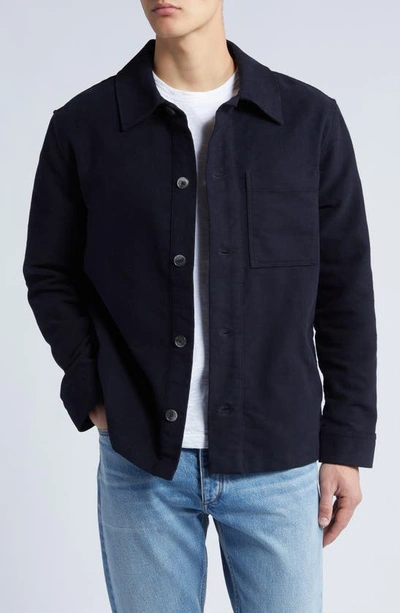 Nn07 Asger 1724 Relaxed Fit Button Front Jacket In Navy Blue