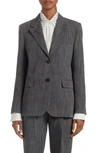 Golden Goose Wool-blend Blazer In Grey/ White