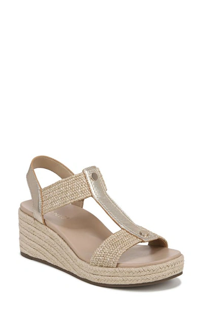 Vionic Calera Espadrille Wedge Sandal In Gold