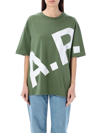 Apc A.p.c. Lisandre T-shirt In Grey/green