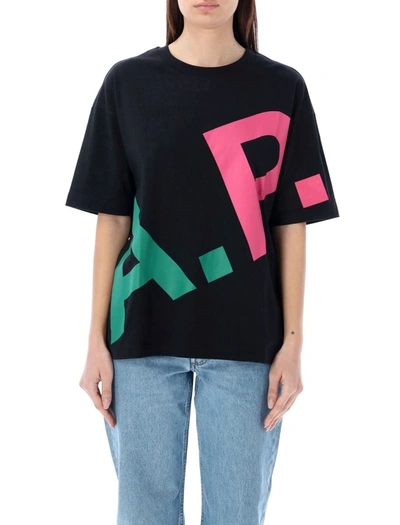 Apc Logo-print Cotton T-shirt In Black