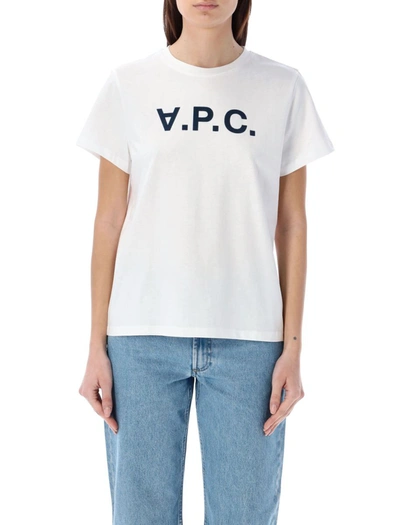 Apc A.p.c. Vpc T-shirt In White/dark Navy