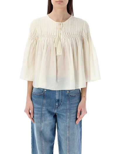 Isabel Marant Étoile Off-white Axeliana Shirt In Ecru