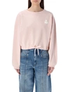 Isabel Marant Étoile Marant Etoile Women Margo Logo Cotton Sweatshirt In Pearl Rose Ecru