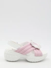 Roger Vivier Viv' Run Light Embellished Sandals In Pink