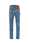 Palm Angels Slim-fit Distressed Straight-leg Jeans In Lightblue