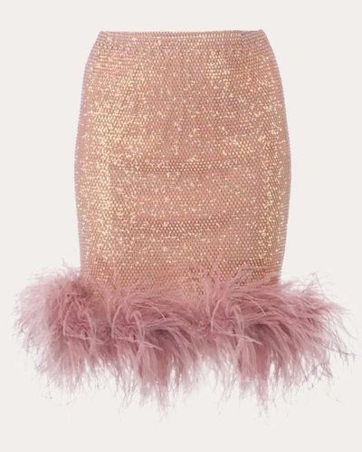 Santa Brands Blush Feathers Skirt In Pink