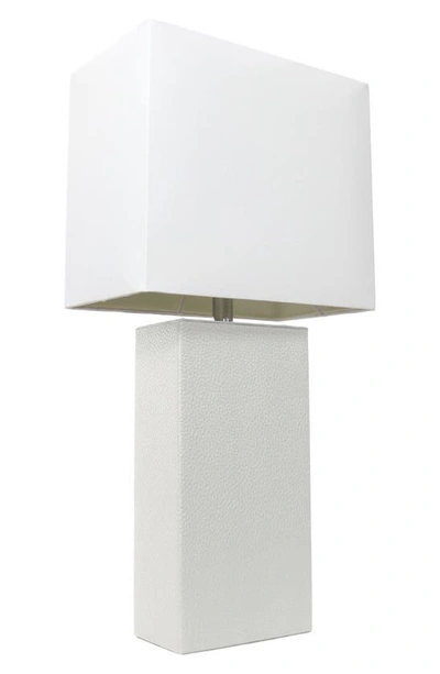 Lalia Home Laila Home Modern Leather Table Lamp With White Fabric Shade