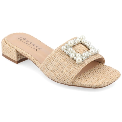 Journee Collection Collection Women's Tru Comfort Foam Justina Sandals In Beige