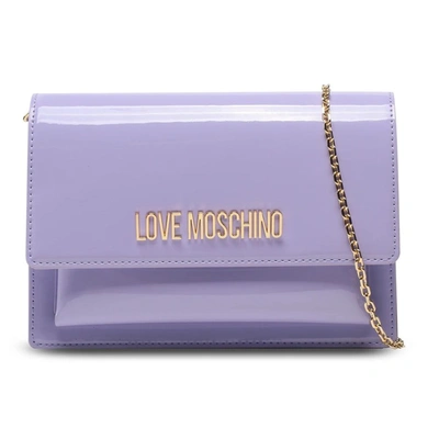 Love Moschino Artificial Leather Crossbody Women's Bag In Purple