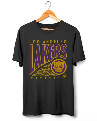 Junk Food Clothing Lakers Wakanda Forever Pattern Tee In Black