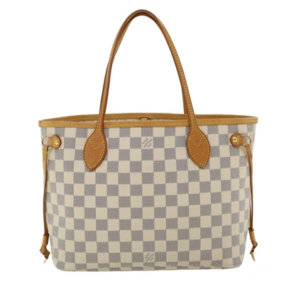 Pre-owned Louis Vuitton Neverfull Pm Canvas Shoulder Bag () In White
