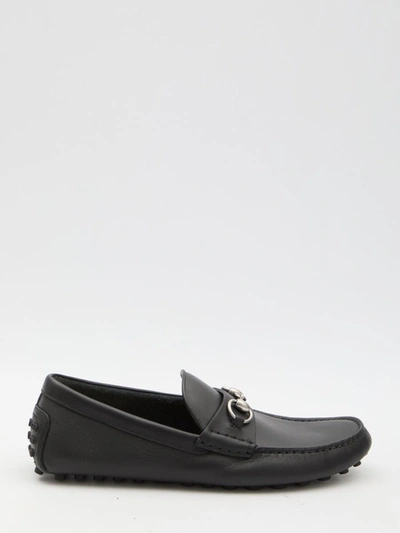 Gucci Driver Loafers In Black