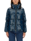 Herno Glazed Ripstop Jacket In Blue
