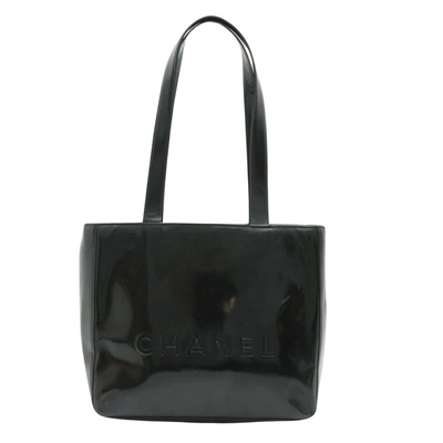 Pre-owned Chanel Patent Leather Tote Bag () In Black