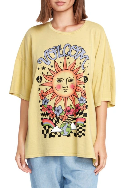 Volcom My Guys Organic Cotton Graphic Tee In Citron