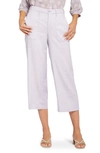 NYDJ LINEN BLEND CROP WIDE LEG PANTS