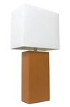 LALIA HOME LEXINGTON FAUX LEATHER TABLE LAMP